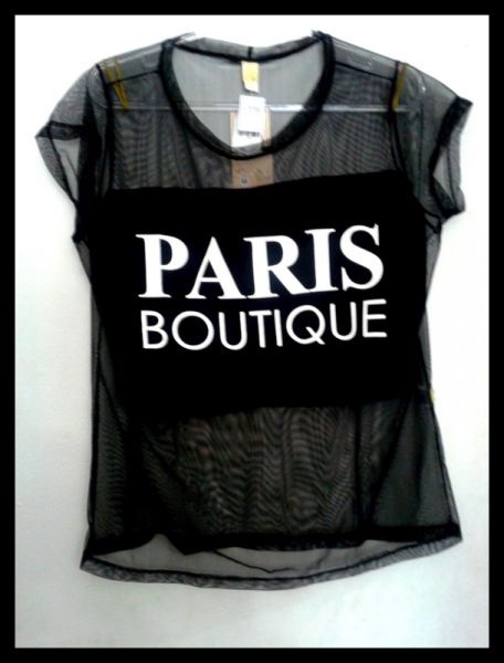 Blusa de tule PARIS BOUTIQUE Preta